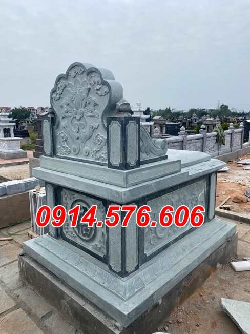 20- Mẫu mộ đá đẹp bán tại thái nguyên - Mộ bằng đá xanh