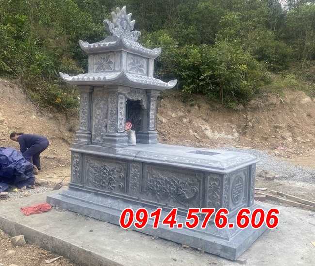 38- Mẫu mộ đá đẹp bán tại hà tĩnh - mộ bằng đá xanh