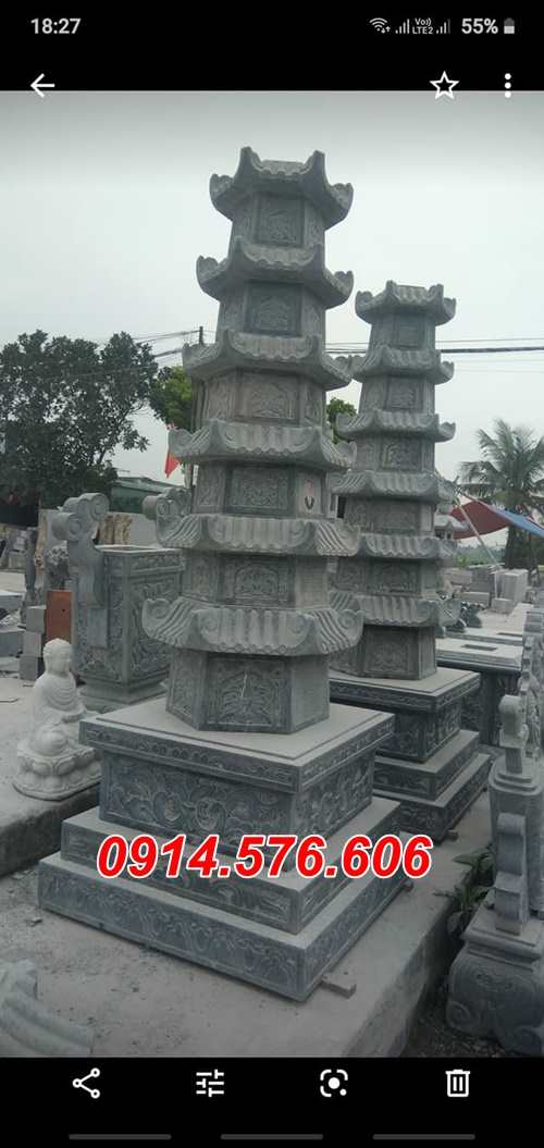 27 Mẫu mộ tháp đá đẹp bán tại điện biên